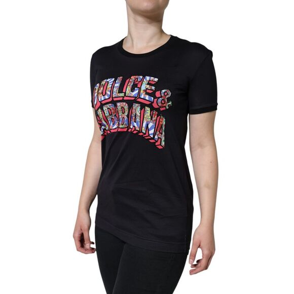 Dolce & Gabbana Dolce Gabbana Logo TShirt Women Black Tops & T-Shirts